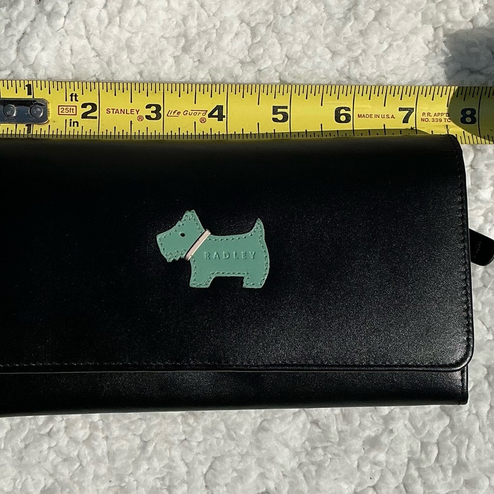 RADLEY LONDON Black Matinee Flapover Wallet 7 1/2” X 4” - Picture 10 of 11